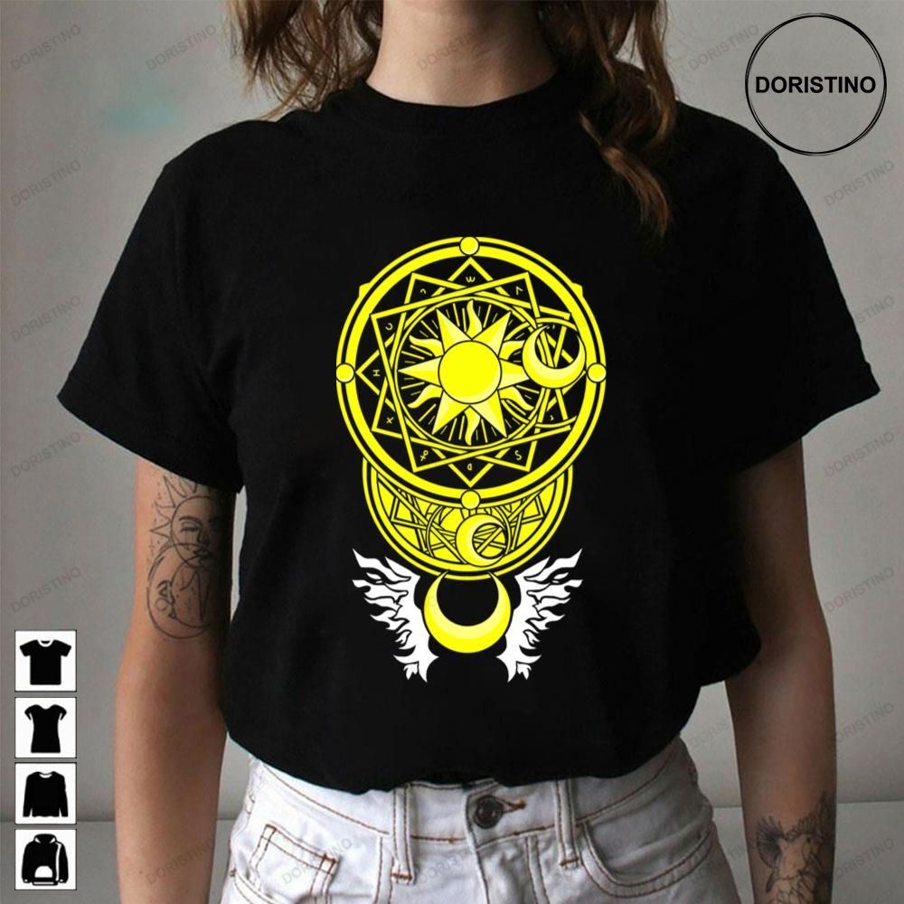 Yellow Cardcaptor Sakura Fitted Awesome Shirts